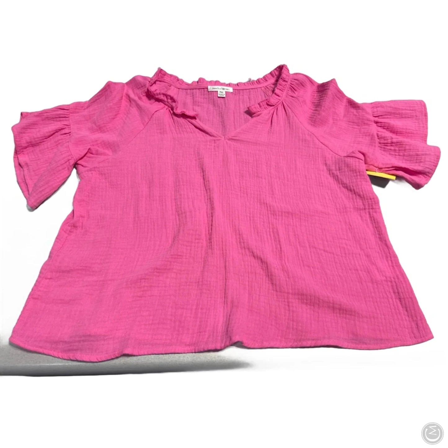 Top Short Sleeve By John Paul Richard In Pink, Size: Xlp