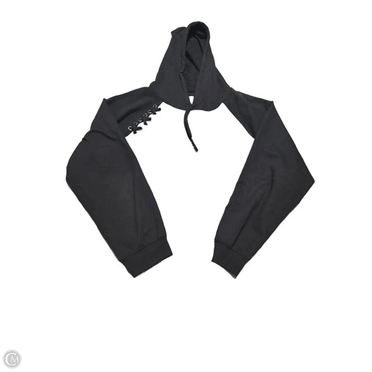 Sweatshirt Hoodie By Cato In Black & Grey, Size: 3x