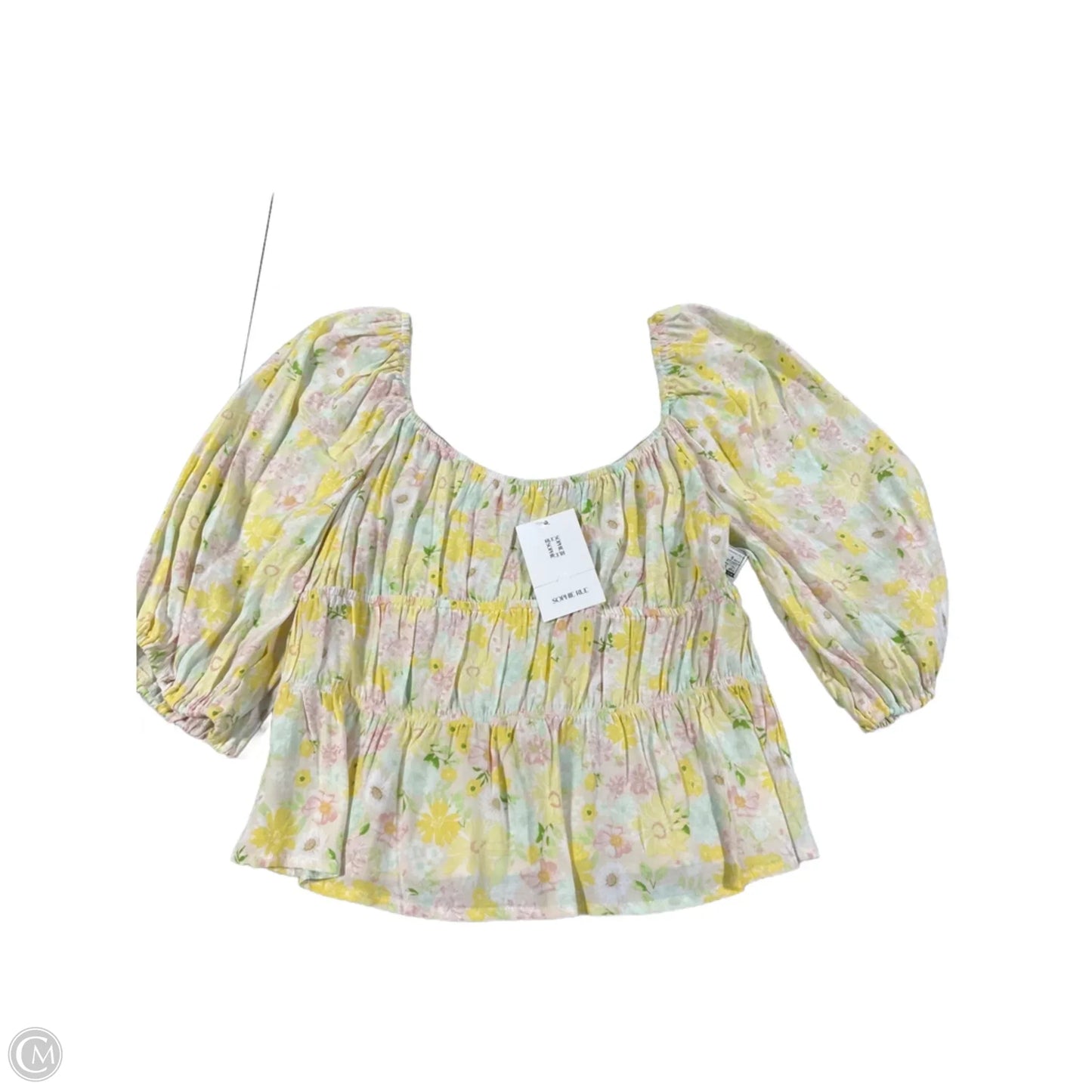 Top Short Sleeve By Cmc In Yellow, Size: S