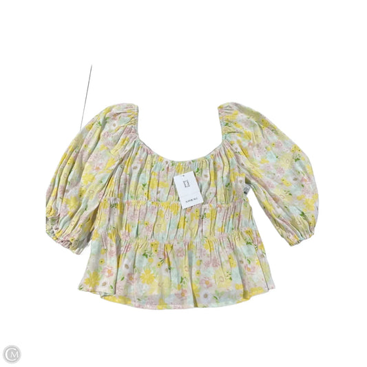 Top Short Sleeve By Cmc In Yellow, Size: S