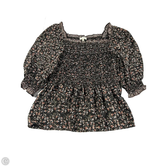Top Short Sleeve By Max Studio In Black, Size: M