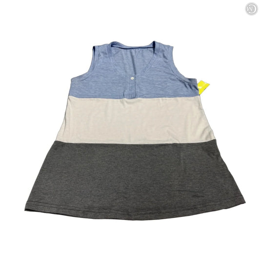 Tank Top By Cme In Blue & White, Size: M
