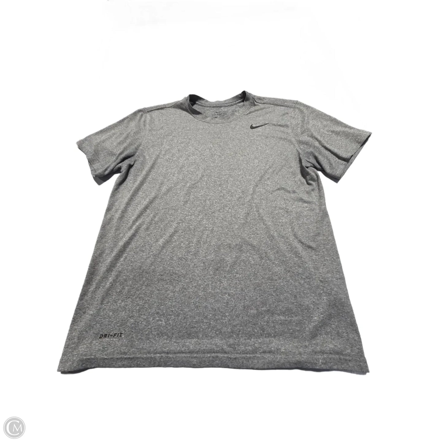 Athletic Top Short Sleeve By Nike In Grey, Size: S