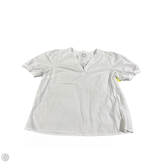 Blouse Short Sleeve By J. Crew In White, Size: M