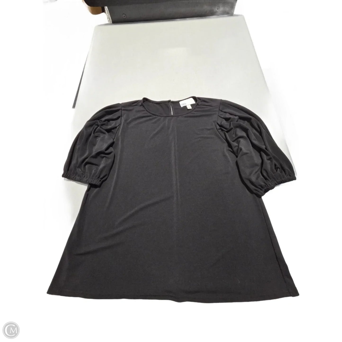 Blouse Short Sleeve By Nordstrom In Black, Size: L