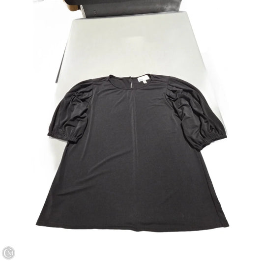 Blouse Short Sleeve By Nordstrom In Black, Size: L