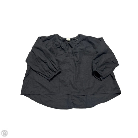 Top 3/4 Sleeve By A New Day In Black, Size: M