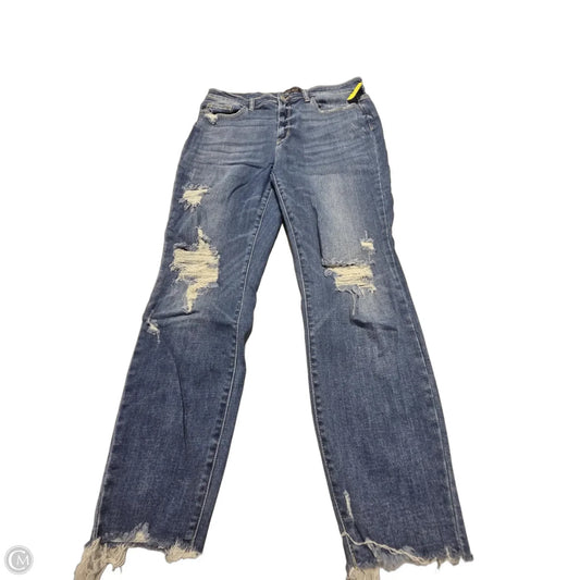 Jeans Straight By Judy Blue In Blue Denim, Size: 12