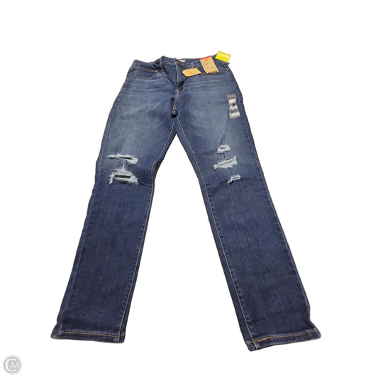 Jeans Straight By Levis In Blue Denim, Size: 12
