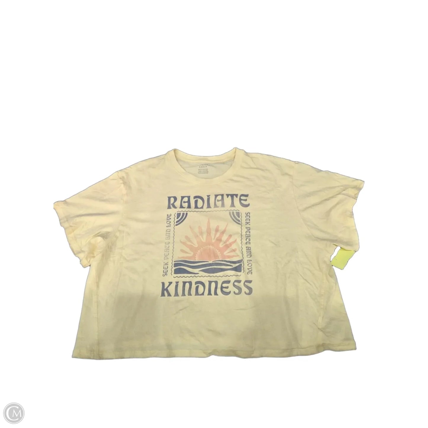 Top Short Sleeve By American Eagle In Yellow, Size: Xxl