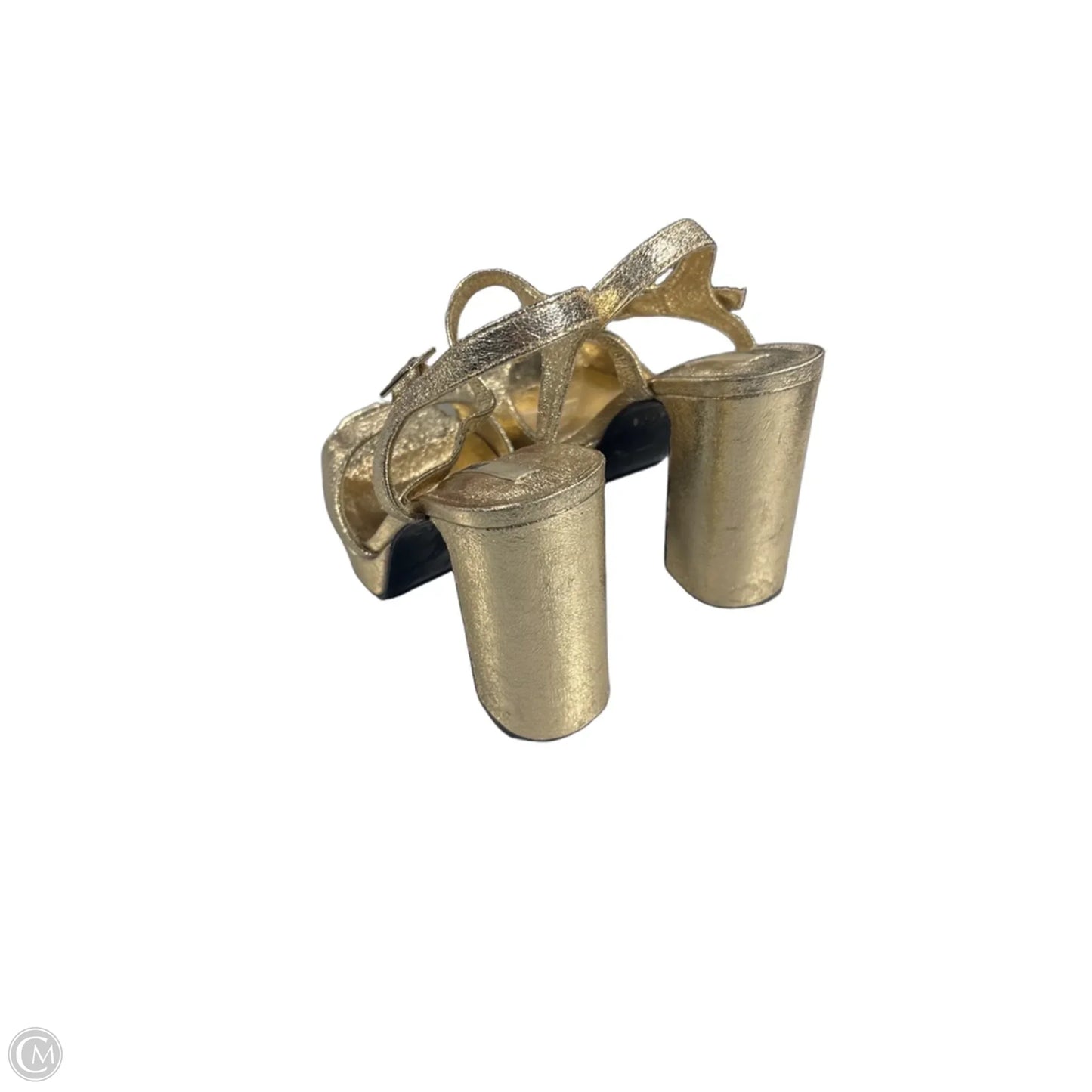 Shoes Heels Block By Zara In Gold, Size: 9.5