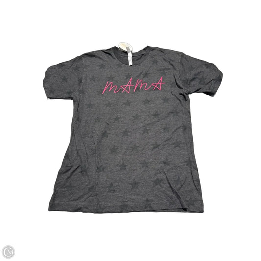 Top Short Sleeve By Cme In Grey, Size: M