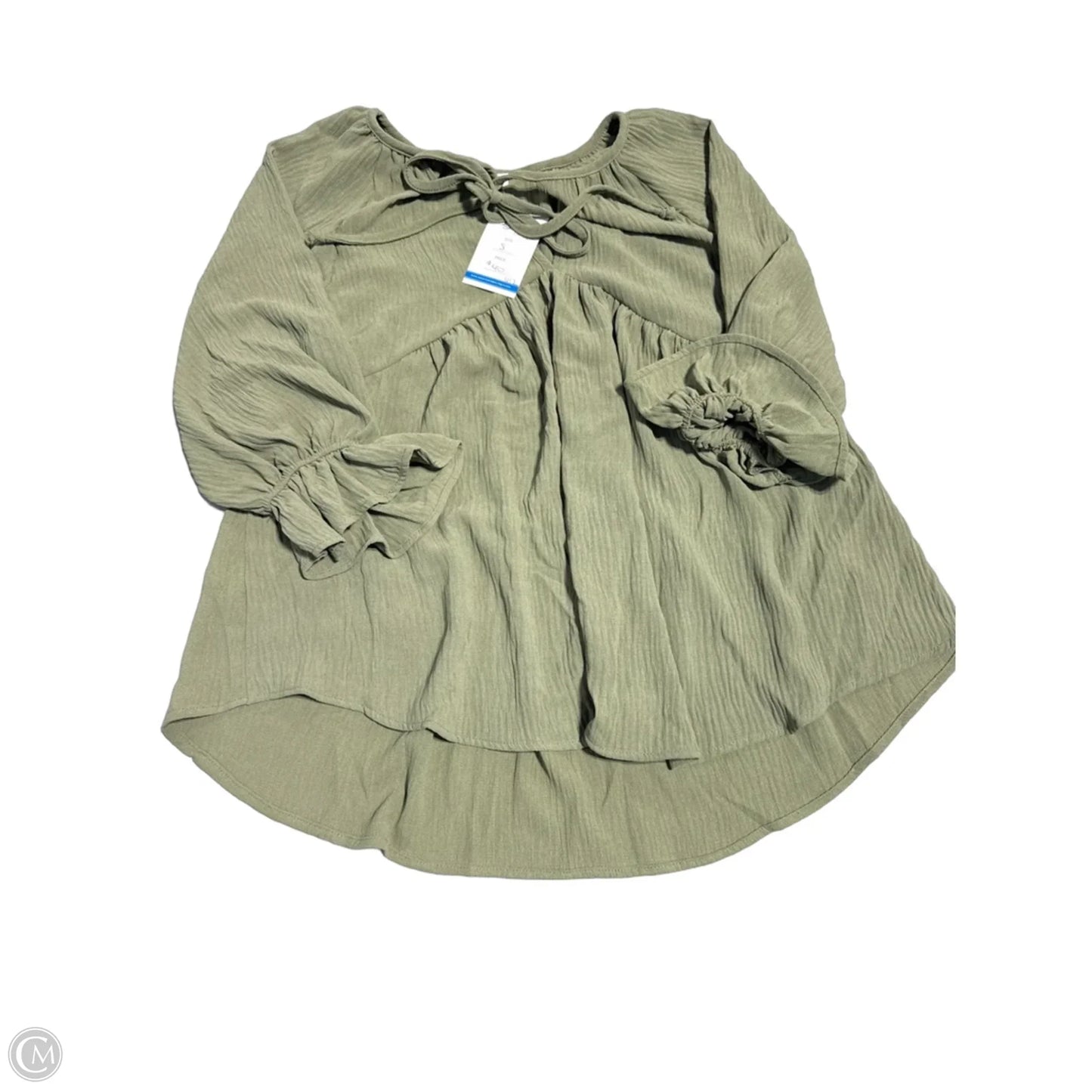 Blouse Long Sleeve By Ces Femme In Green, Size: S