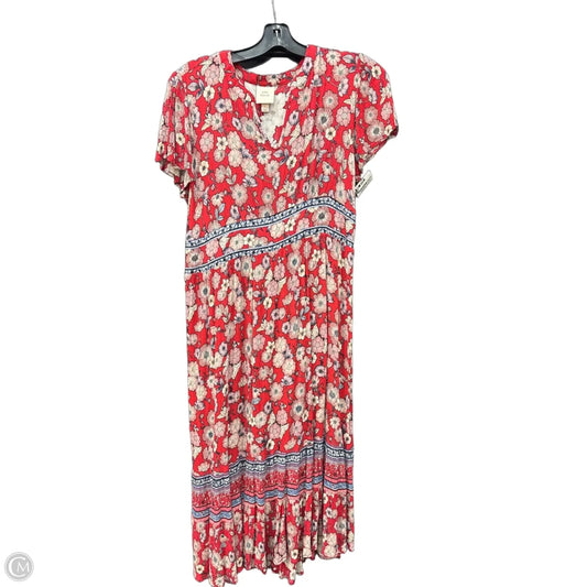 Dress Casual Maxi By Knox Rose In Red, Size: L