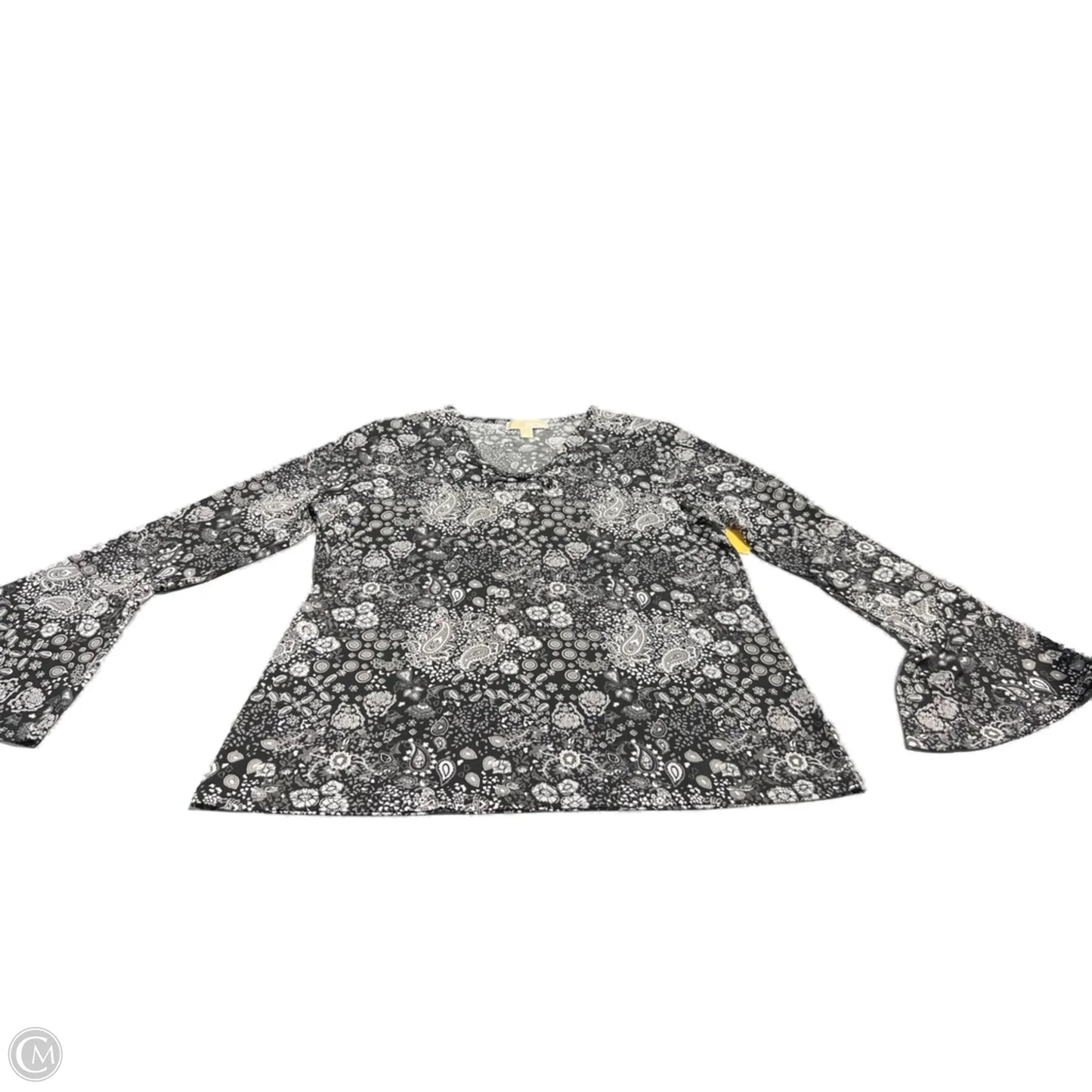 Top Long Sleeve Designer By Michael Kors In Black, Size: Xl