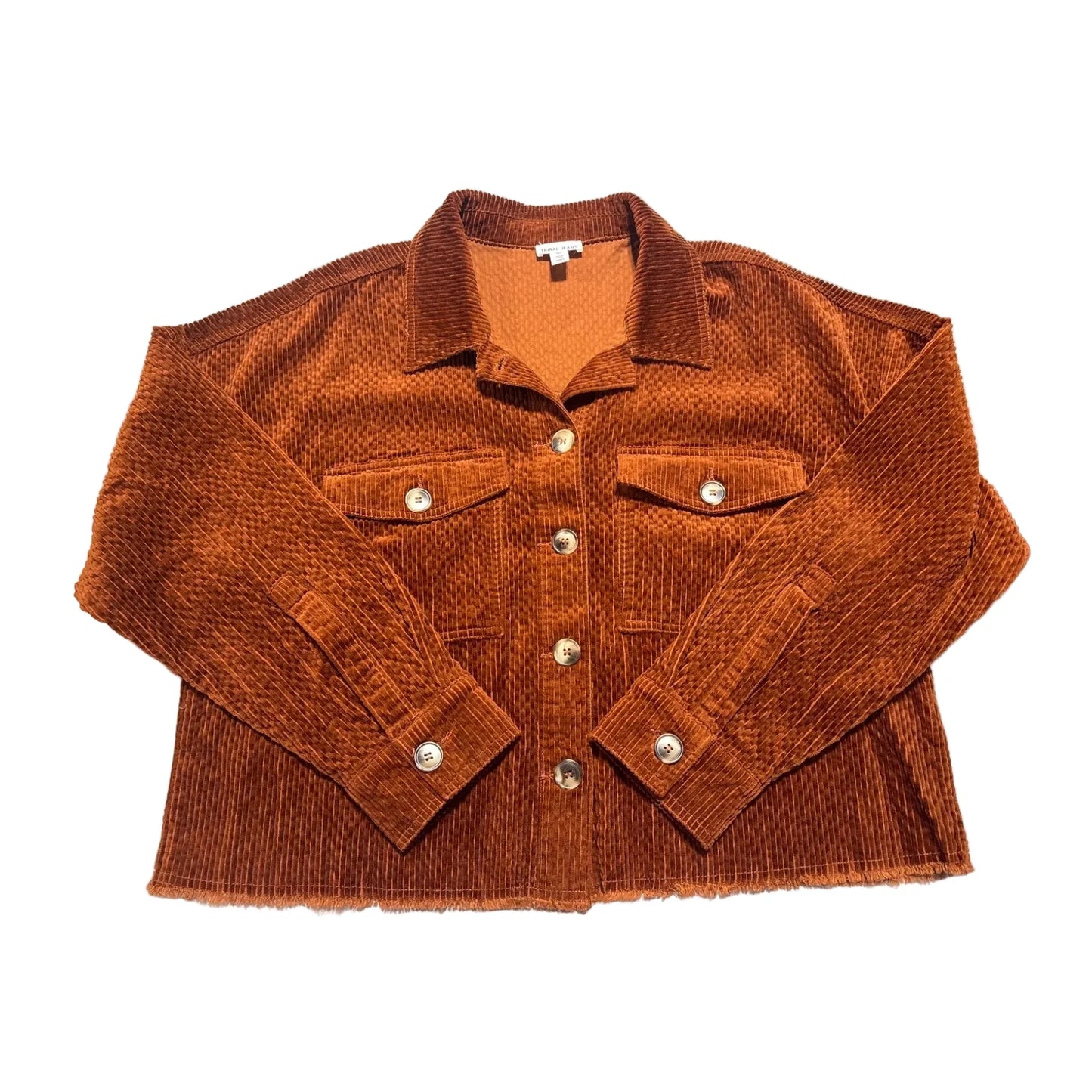 Jacket Denim By Tribal In Orange, Size: L