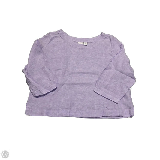 Blouse Designer By Halston In Purple, Size: Xl