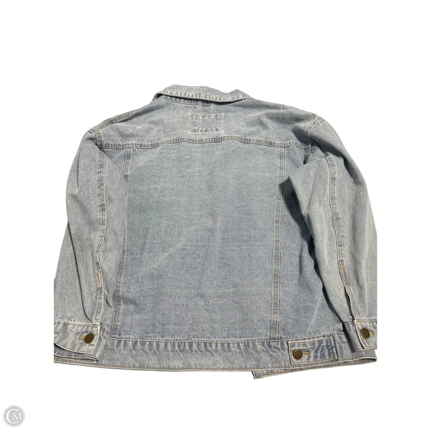 Jacket Denim By Active Usa In Leopard Print, Size: L