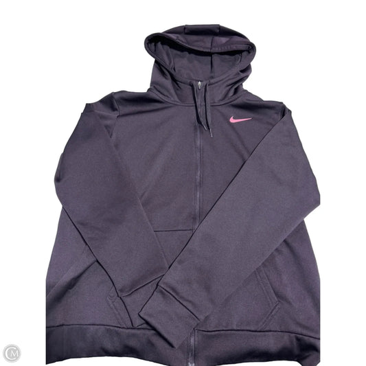 Athletic Jacket By Nike In Maroon, Size: Xl