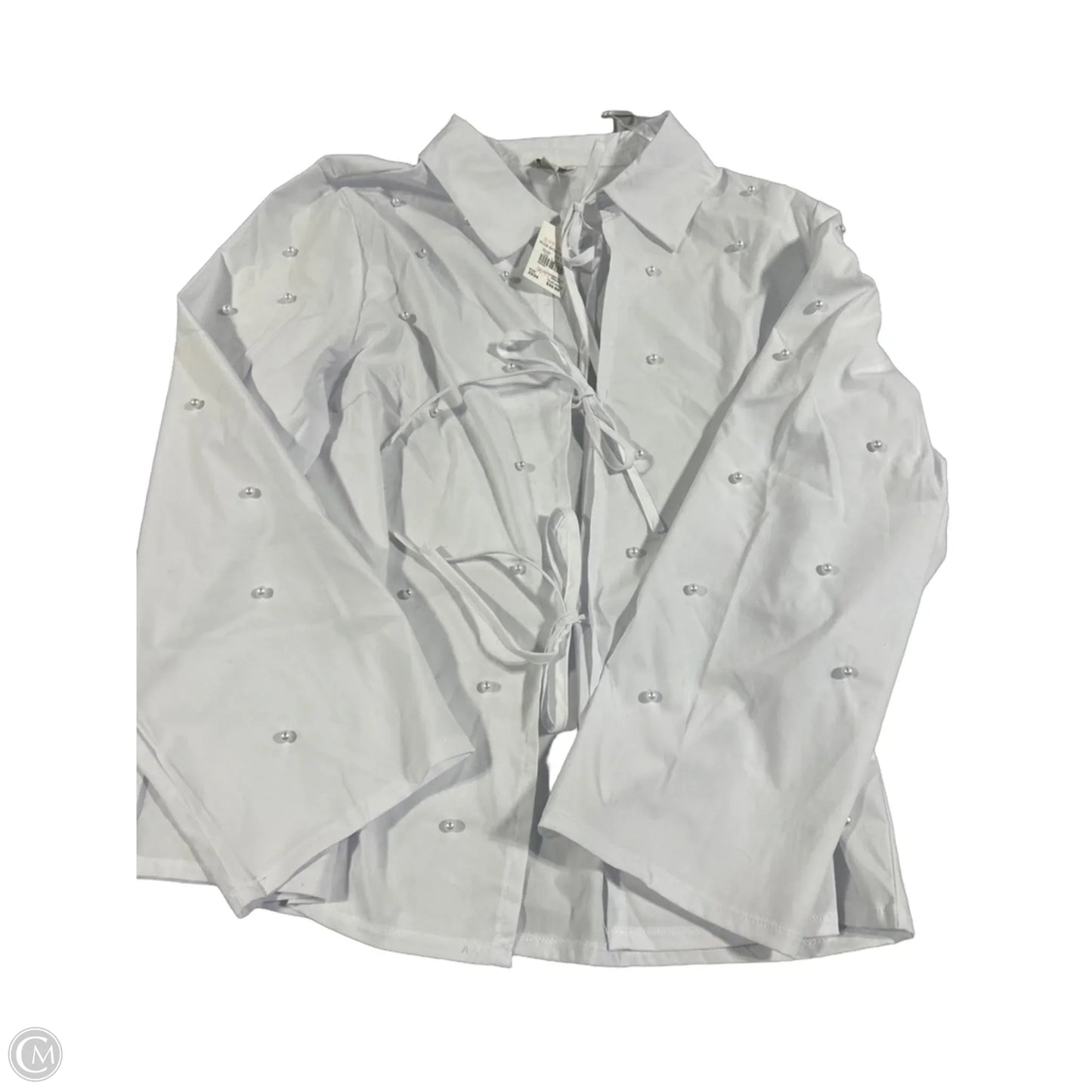 Top Long Sleeve By Cato In White, Size: 3x