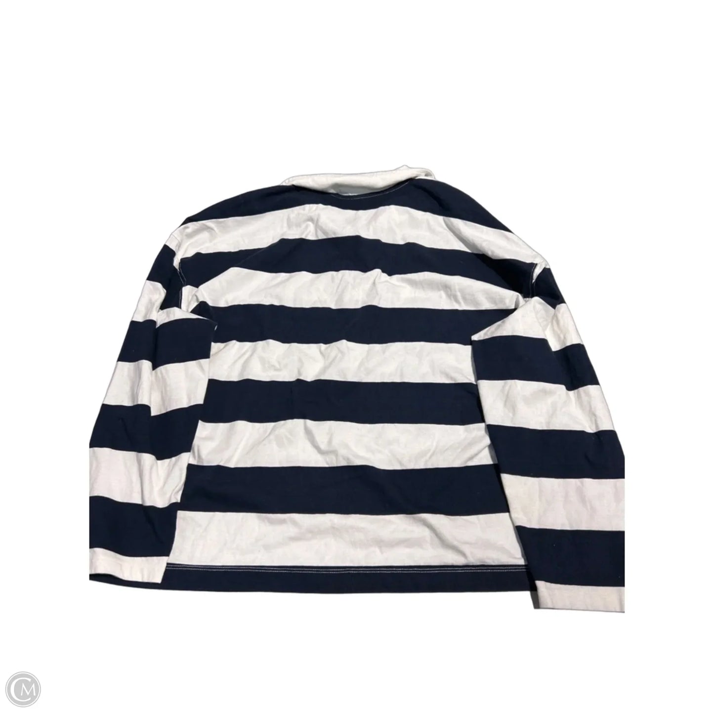 Top Long Sleeve By Old Navy In Blue & White, Size: 2x