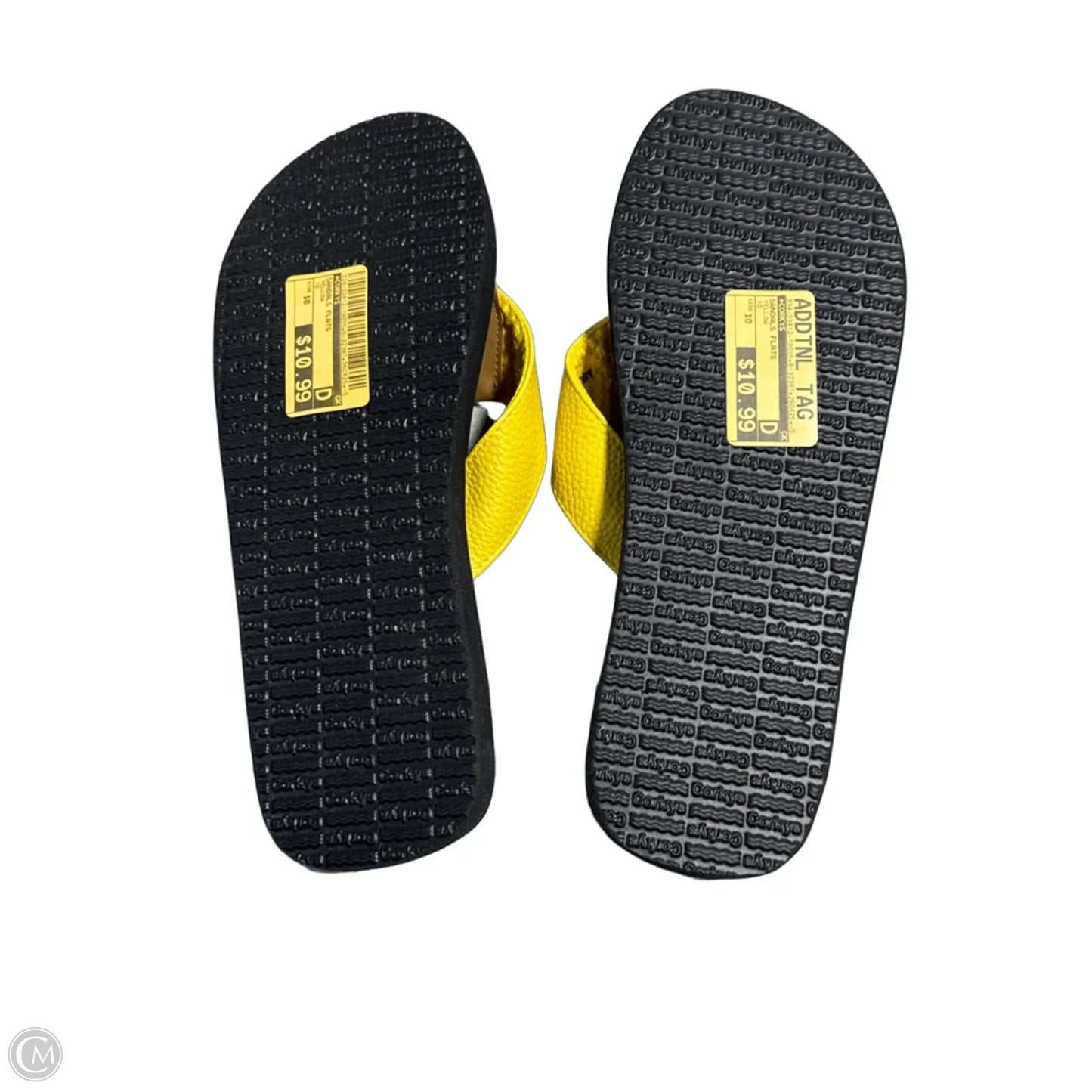 Sandals Flats By Corkys In Yellow, Size: 10