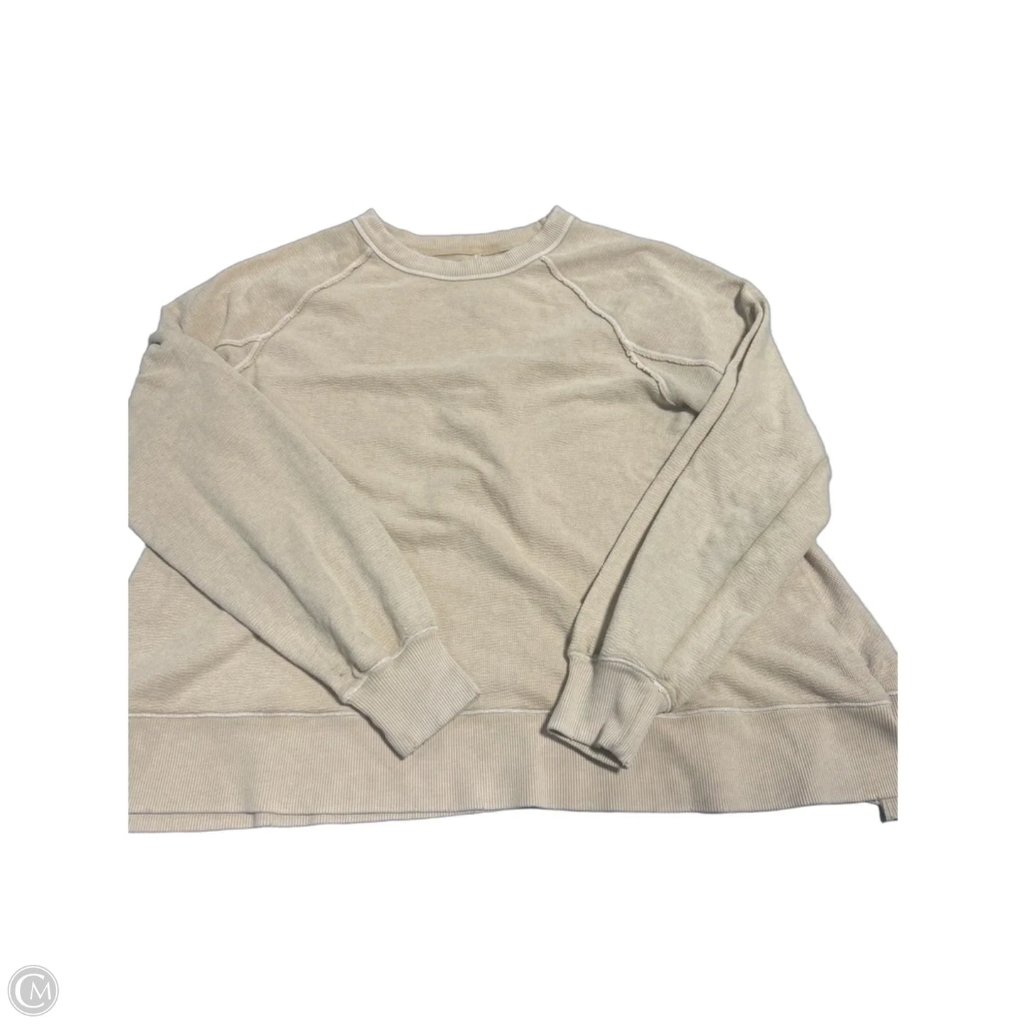 Top Long Sleeve By Aerie In Tan, Size: S