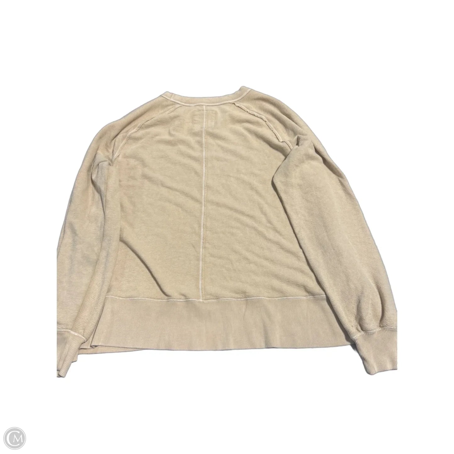 Top Long Sleeve By Aerie In Tan, Size: S