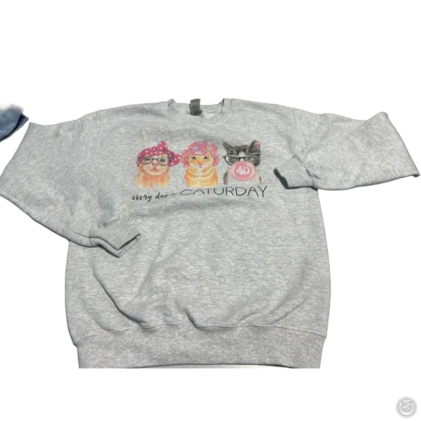 Top Long Sleeve By Gildan In Grey, Size: S