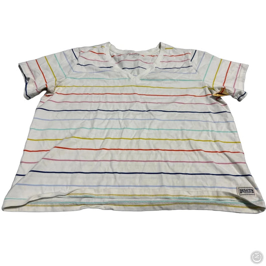 Top Short Sleeve By Duluth Trading In Striped Pattern, Size: Xl