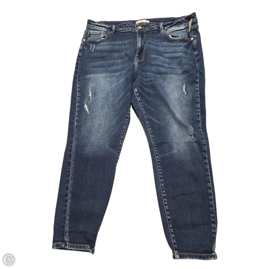 Jeans Straight By Kancan In Blue Denim, Size: 24
