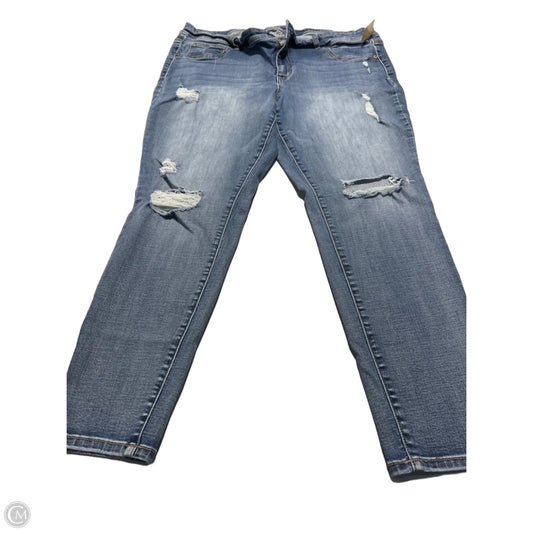 Jeans Straight By Maurices In Blue Denim, Size: 22