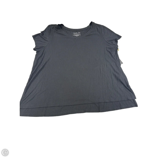 Top Short Sleeve By Rachel Zoe In Black, Size: 2x