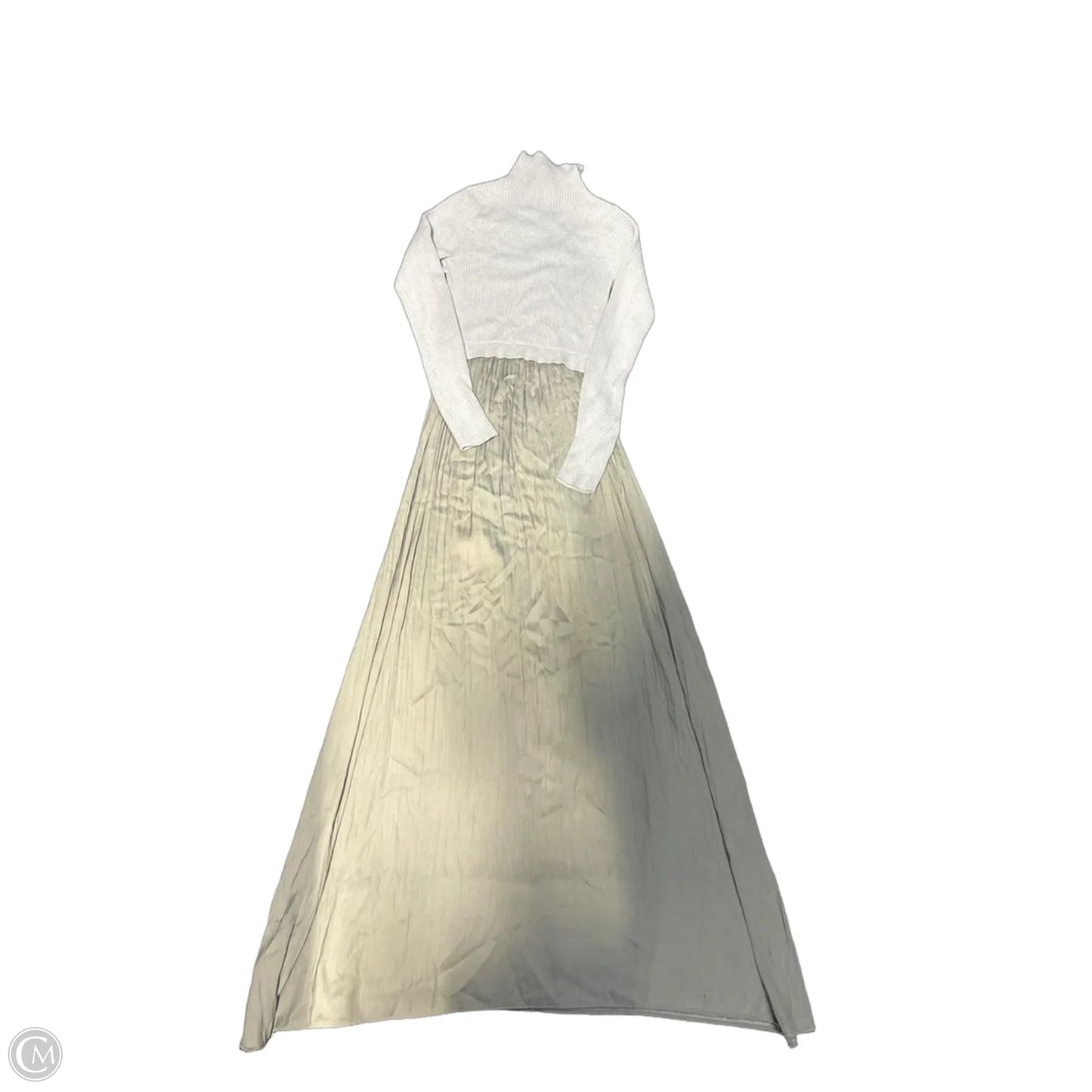 Dress Casual Maxi By Anthropologie In Green & Grey, Size: Xxs