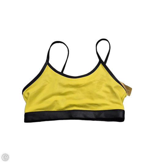 Athletic Bra By Zyia In Black & Yellow, Size: L