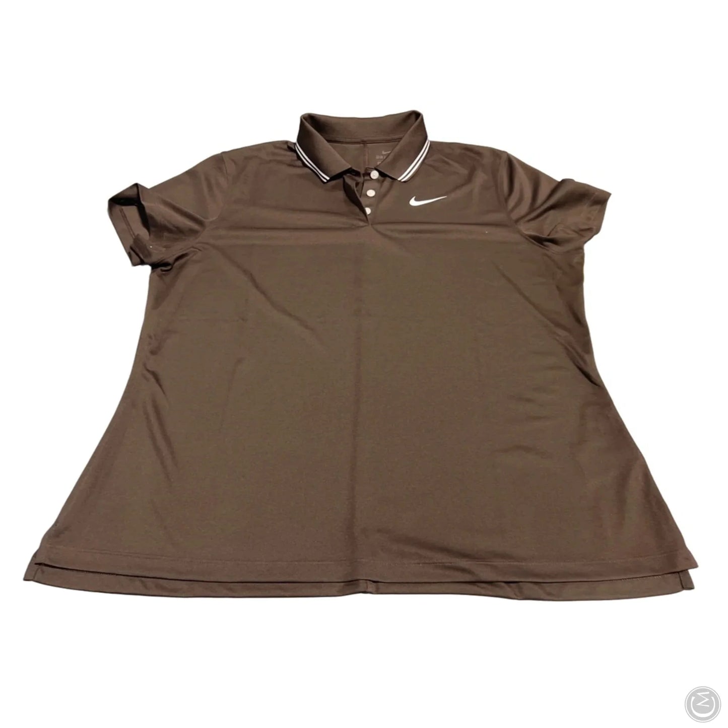 Athletic Top Short Sleeve By Nike In Brown, Size: Xl