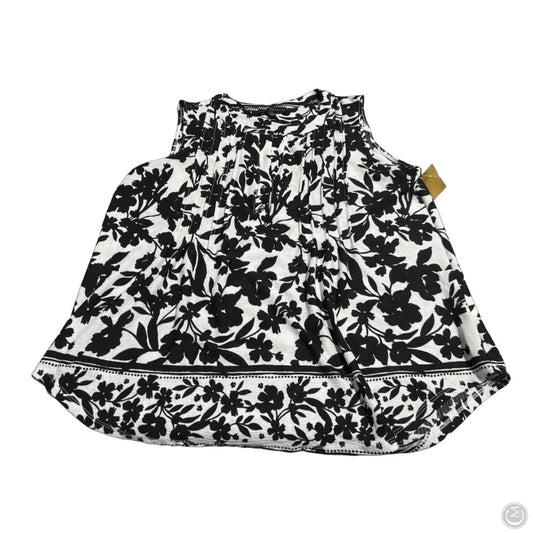 Top Sleeveless By Fred David In Black & White, Size: Xl
