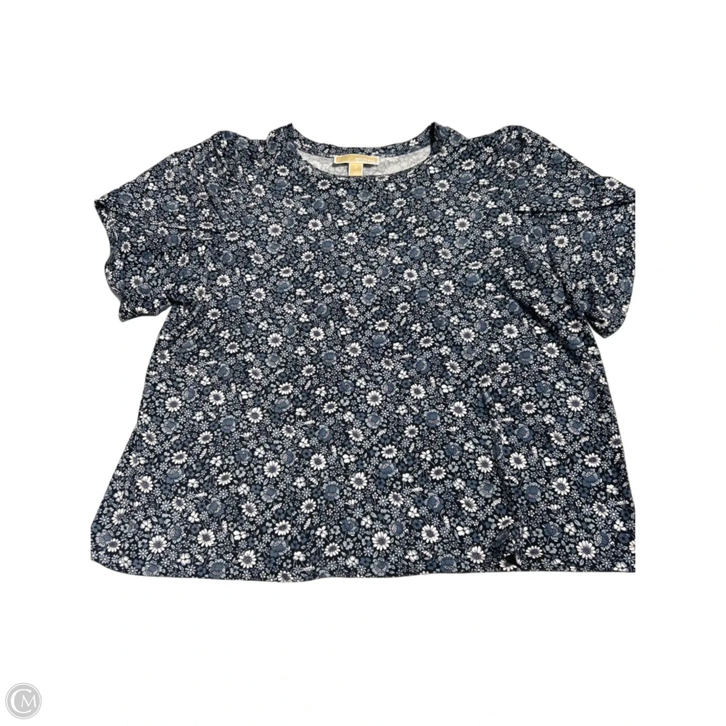 Top Short Sleeve By Michael By Michael Kors In Floral Print, Size: 1x
