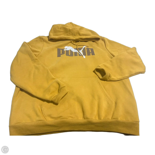 Sweatshirt Hoodie By Puma In Yellow, Size: Xl