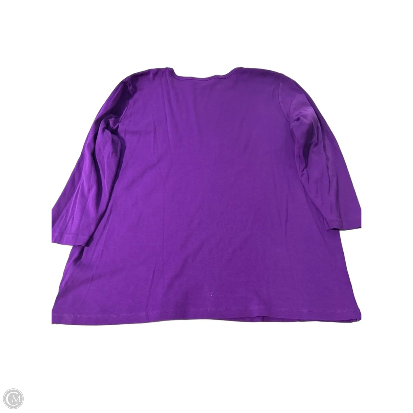 Top 3/4 Sleeve By Lauren By Ralph Lauren In Purple, Size: 2x
