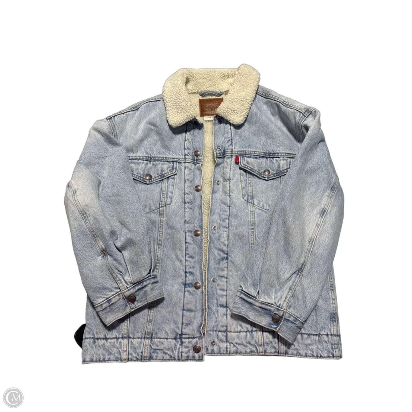 Jacket Denim By Levis In Blue Denim, Size: S