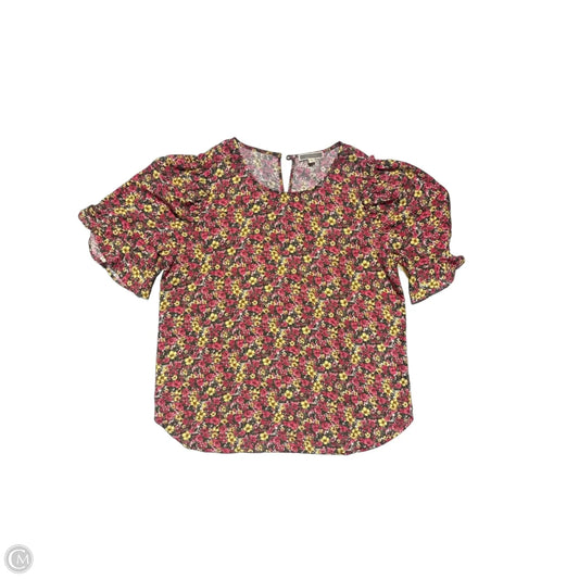 Blouse Short Sleeve By Pleione In Floral Print, Size: M