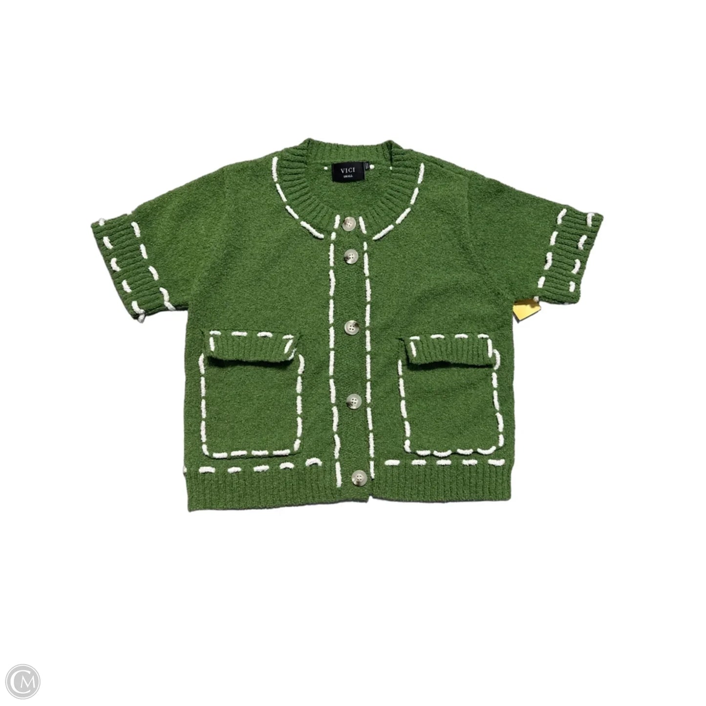 Top Short Sleeve By Vici In Green, Size: S