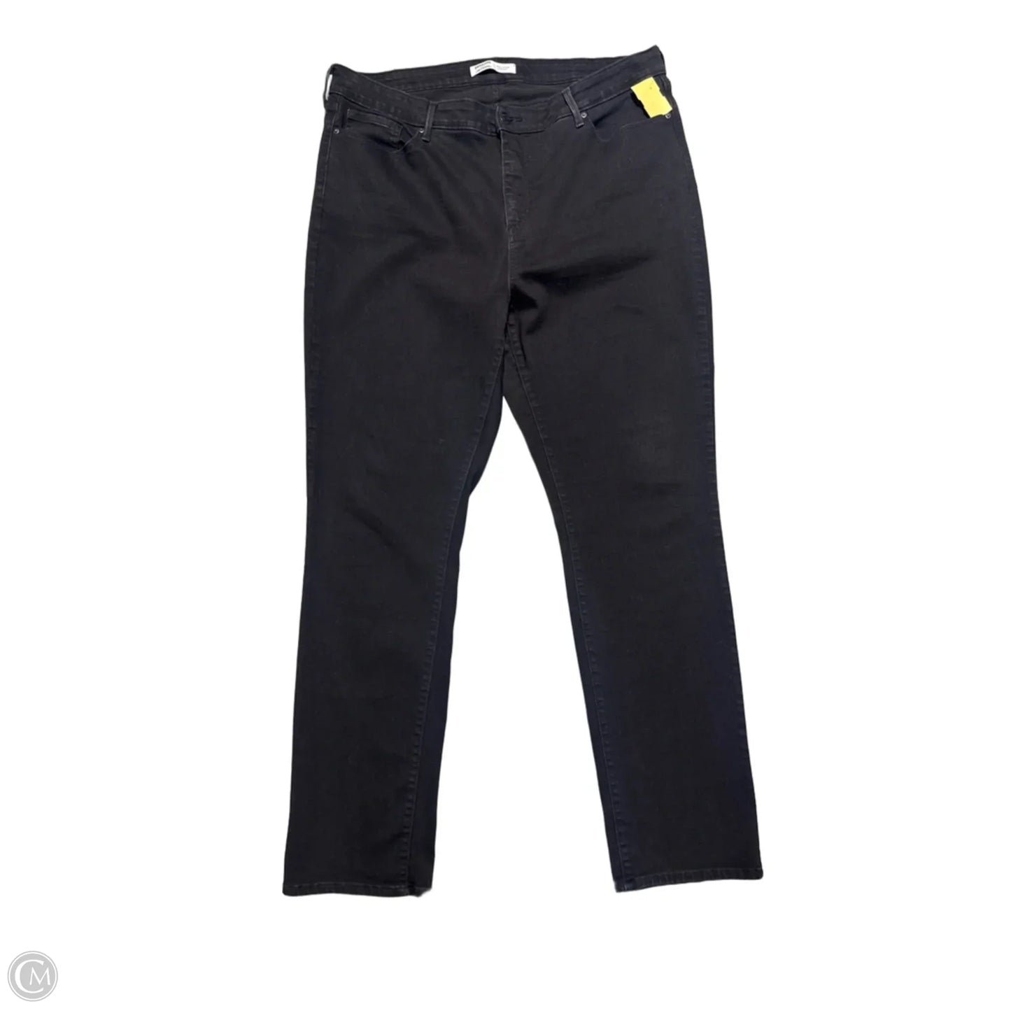 Jeans Straight By Levis In Black, Size: 22