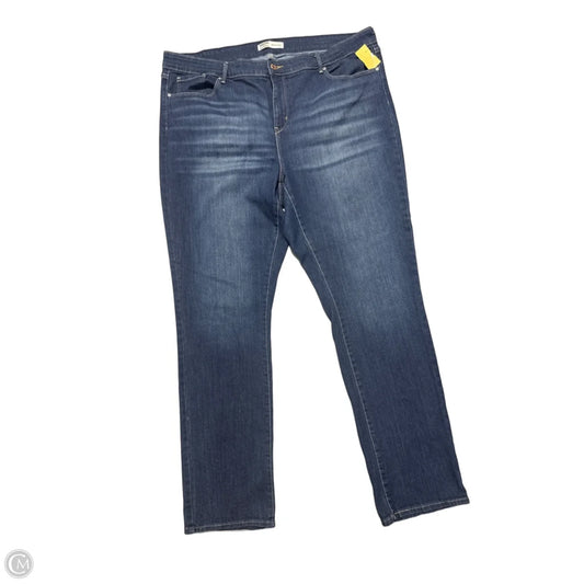 Jeans Straight By Levis In Blue Denim, Size: 22