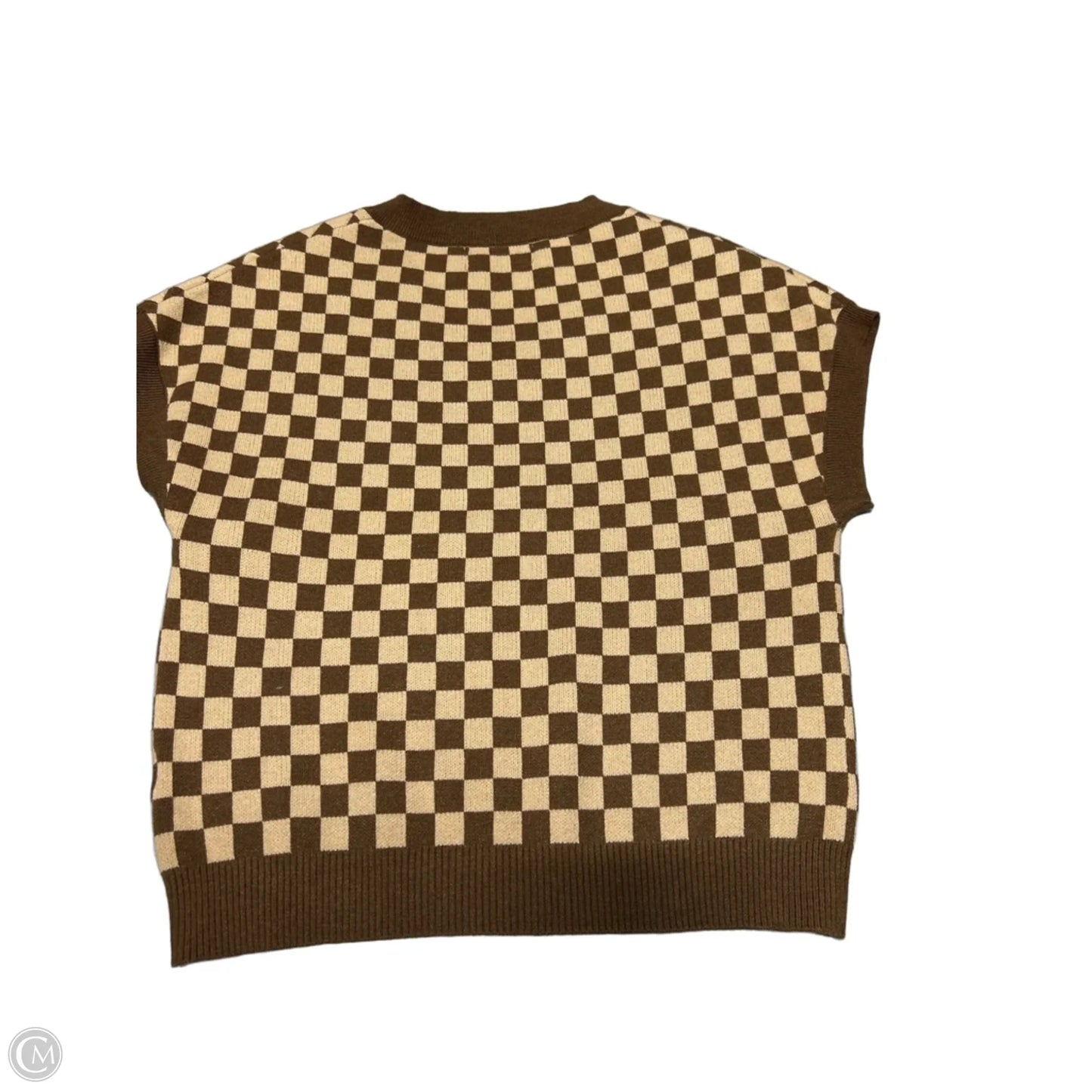 Top Short Sleeve By Clothes Mentor In Brown & Tan, Size: S