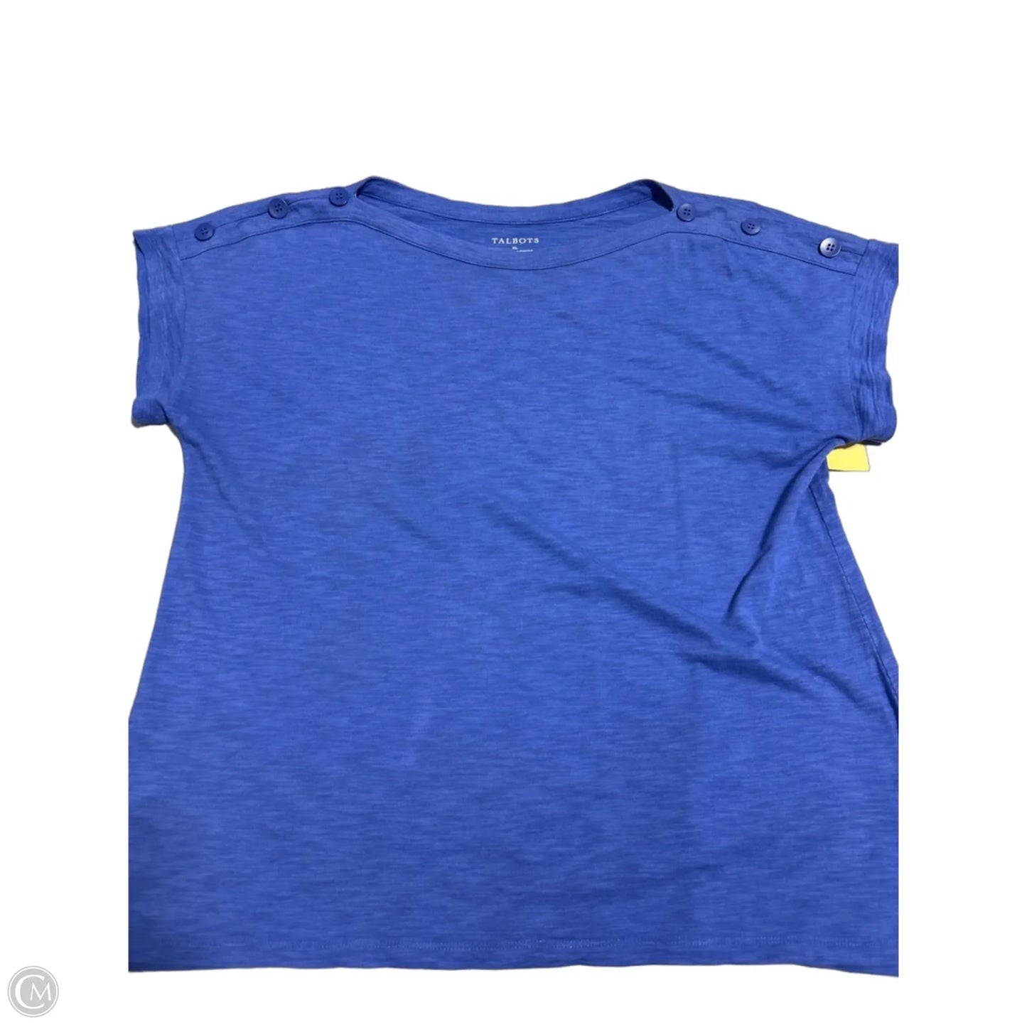 Top Short Sleeve By Talbots In Blue, Size: Xl