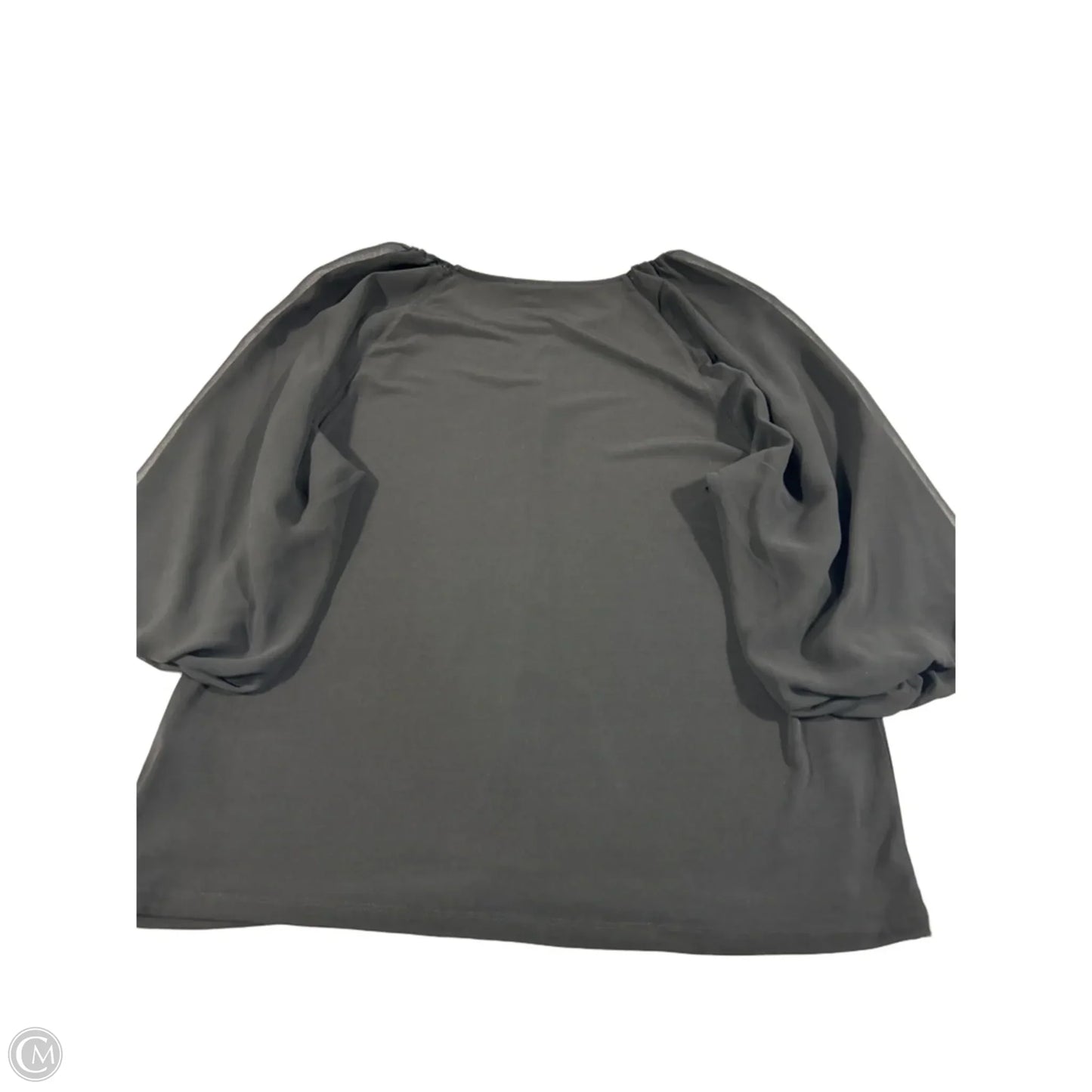 Top 3/4 Sleeve By Calvin Klein In Black, Size: Xl