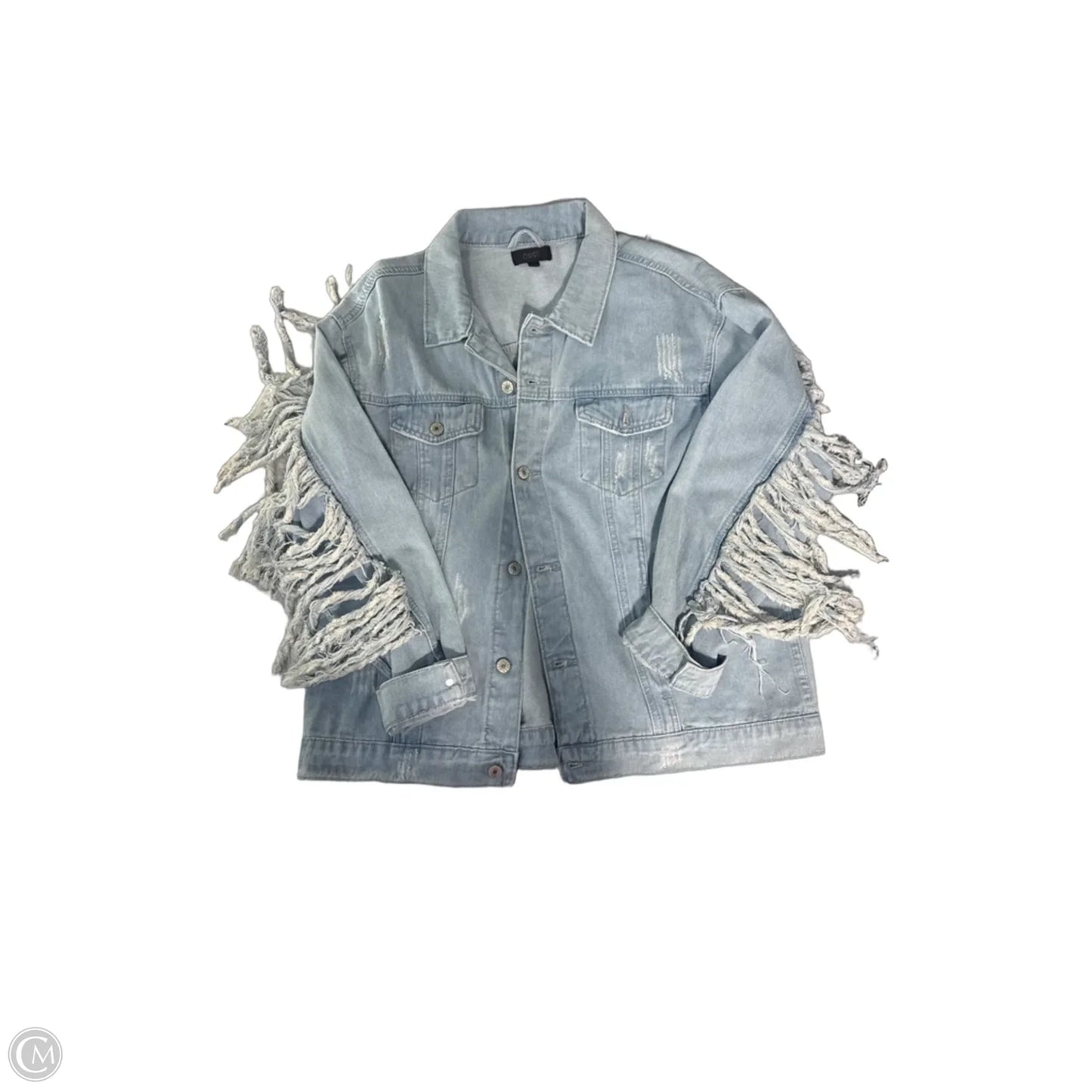 Jacket Denim By Oddi In Blue Denim, Size: L