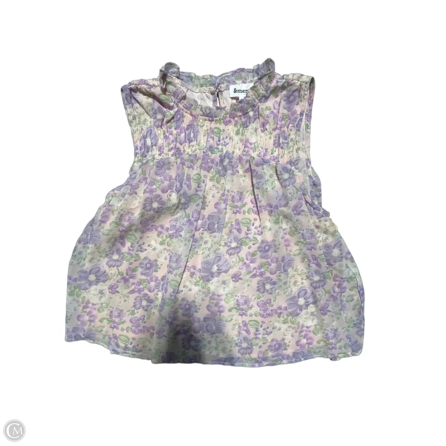 Top Sleeveless By &merci In Pink & Purple, Size: M